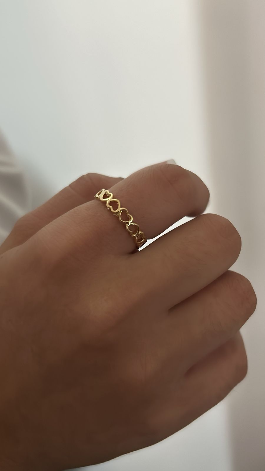 Anel Corações Dourado