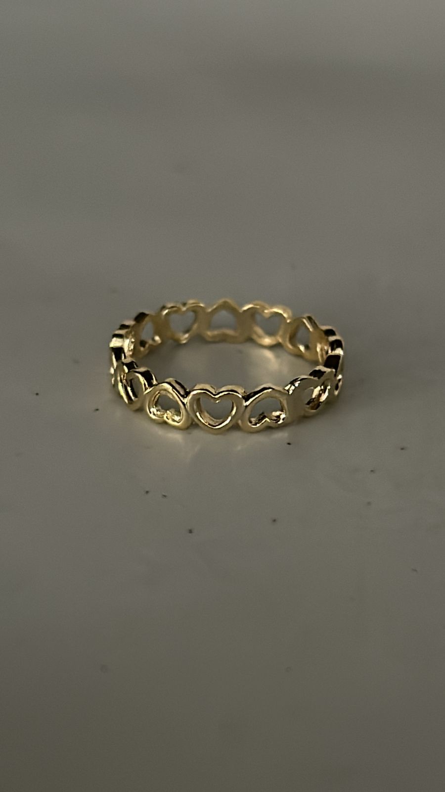 Anel Corações Dourado