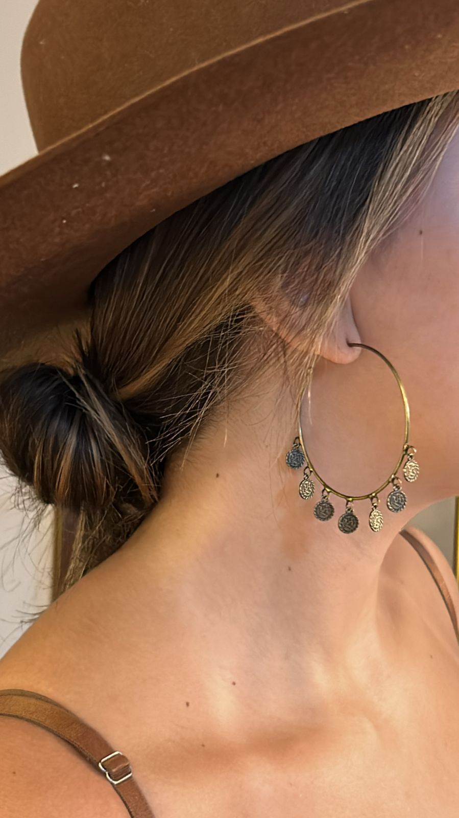 Argola Moedas Boho