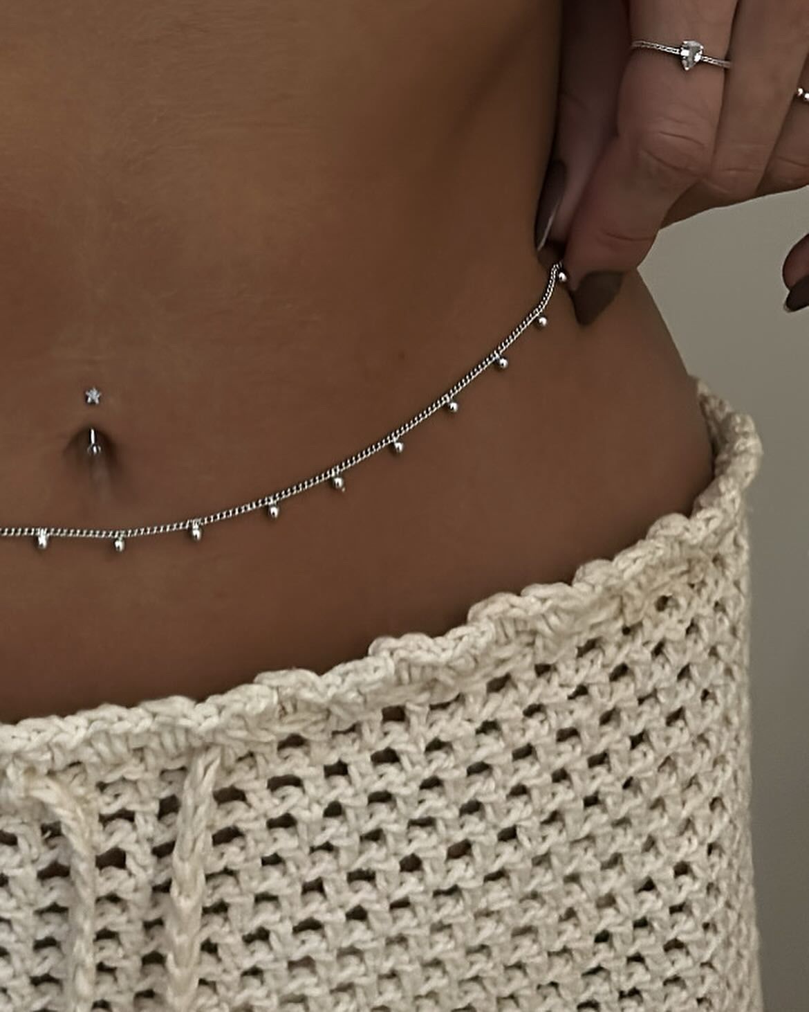 Body Chain Corrente Única Prata