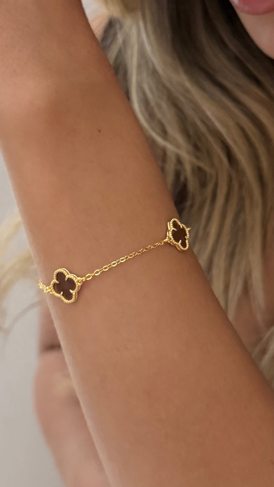 Pulseira Trevo Marrom