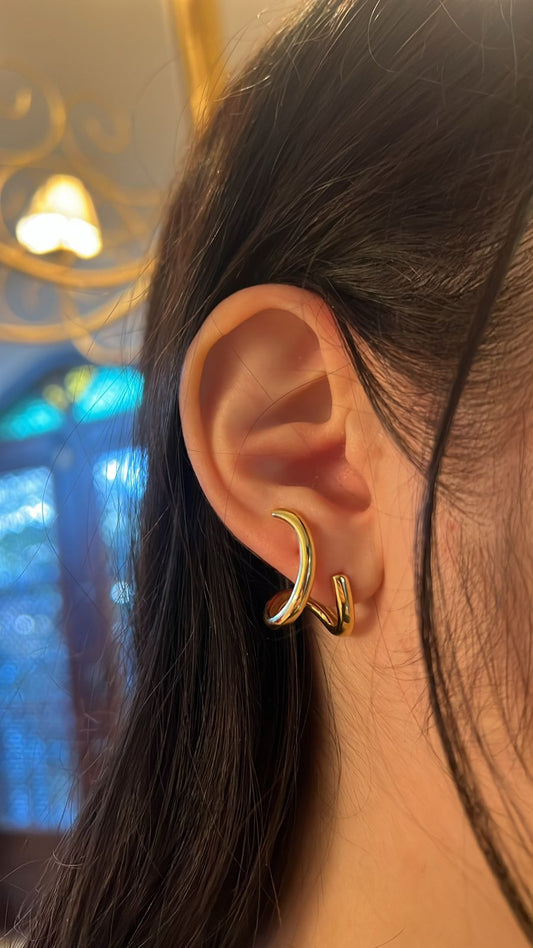 Brinco Orgânico Dourado